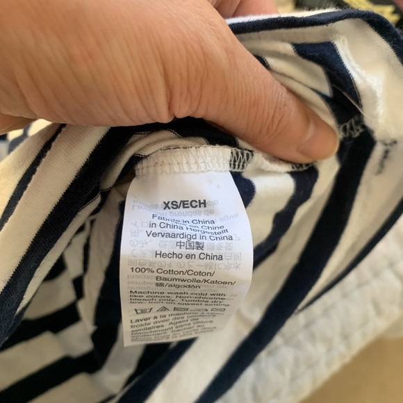 Madewell Long Sleeve Navy Striped Tee - Picture 4 of 5